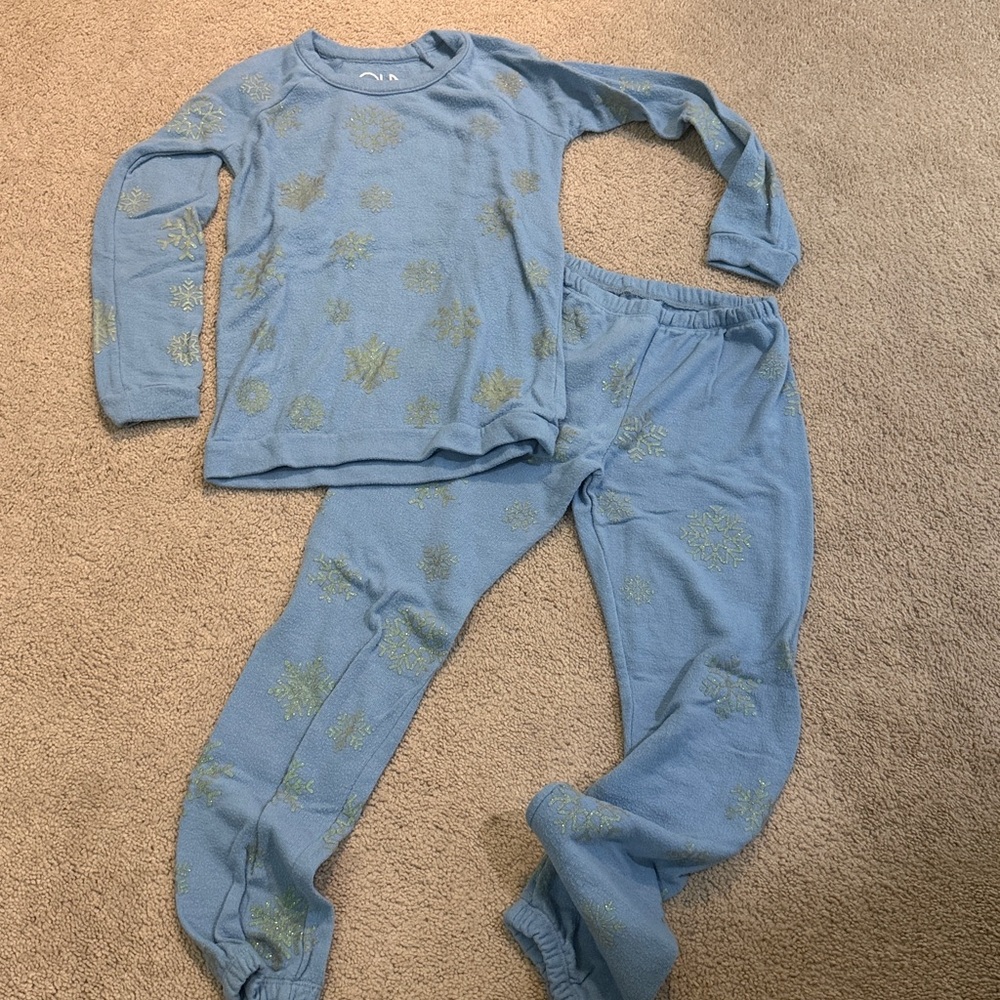 Girls Chaser frozen blue snowflake two piece set size 12